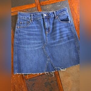 old navy blue denim jean mini skirt - size 2